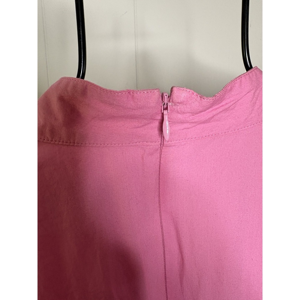 ARIAS NY Size 6 Pink Midi Dress Puff Sleeves‎ Gathered V Neck $795 Shower Baby - Picture 9 of 12